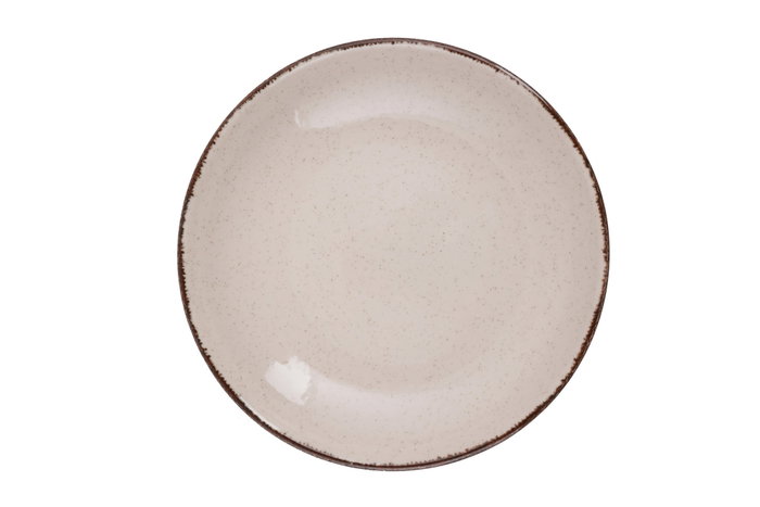 Hermia CXEO18Y2730P02 Vajilla de Porcelana 18 Piezas Color Canela Apta para Microondas y Lavavajillas